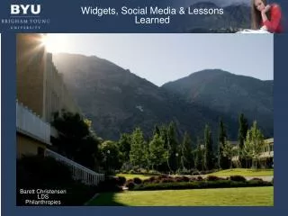 Widgets, Social Media &amp; Lessons Learned