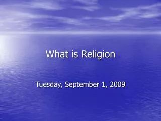 what is religion