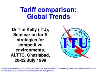 Tariff comparison: Global Trends