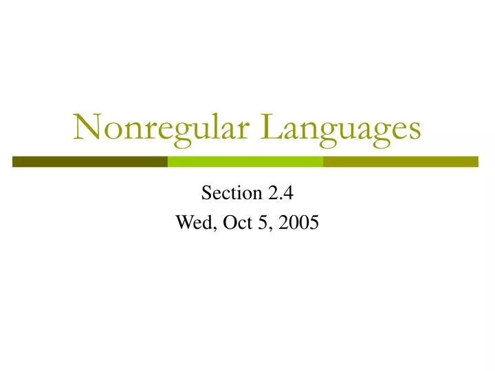 nonregular languages