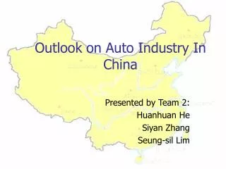 Outlook on Auto Industry In China