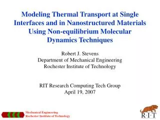 Modeling Thermal Transport at Single Interfaces and in Nanostructured Materials Using Non-equilibrium Molecular Dynamics
