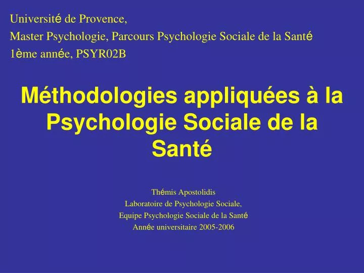 m thodologies appliqu es la psychologie sociale de la sant
