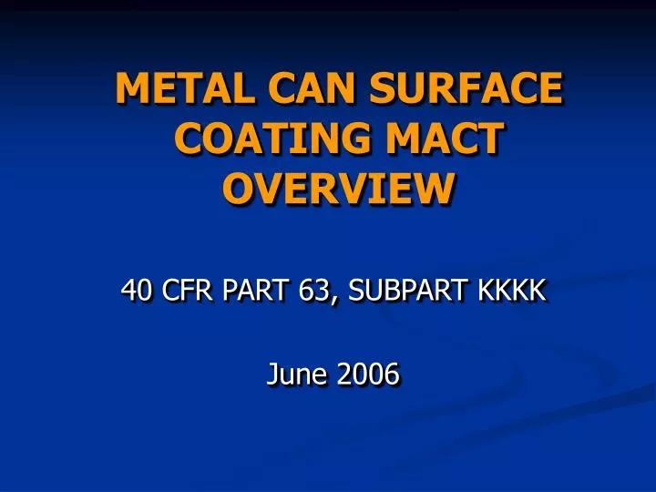 metal can surface coating mact overview