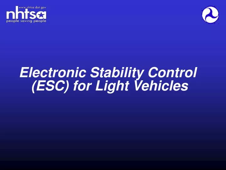 electronic stability control esc for light vehicles