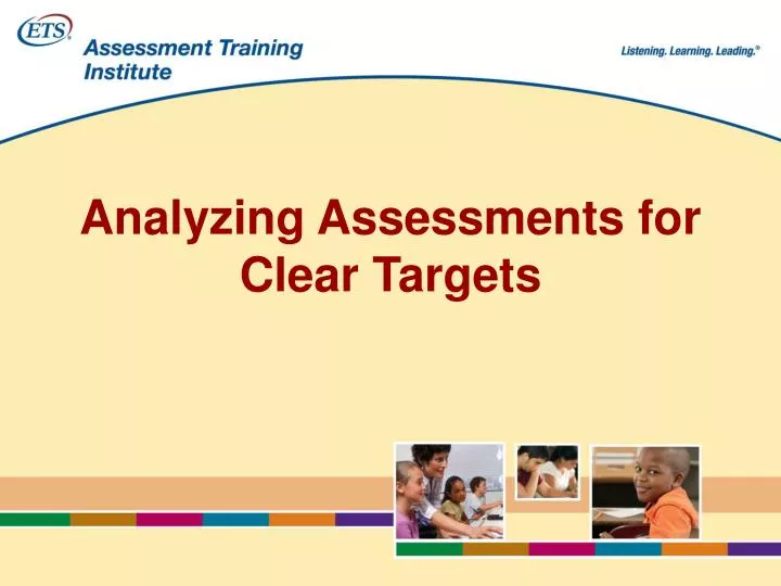 analyzing assessments for clear targets