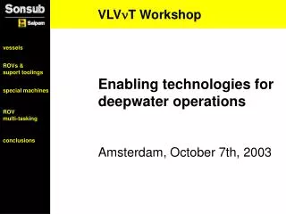 VLV T Workshop