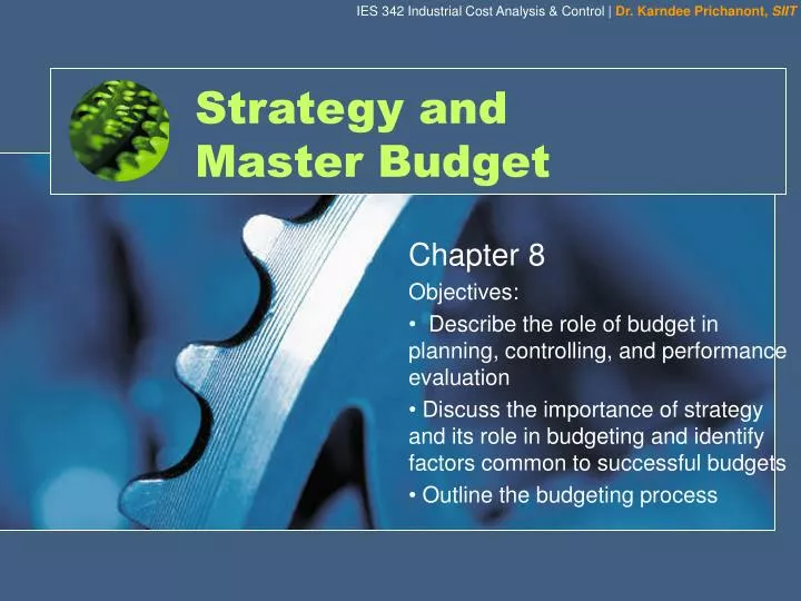 strategy and master budget