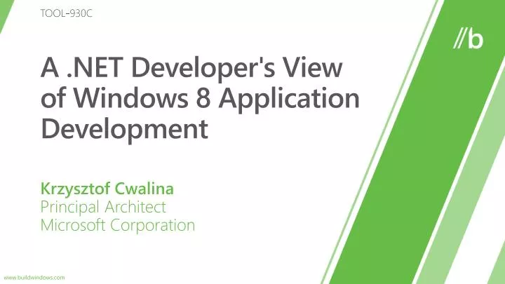 a net developer s view of windows 8 application development