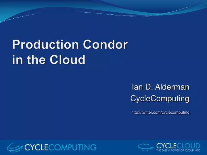 production condor in the cloud