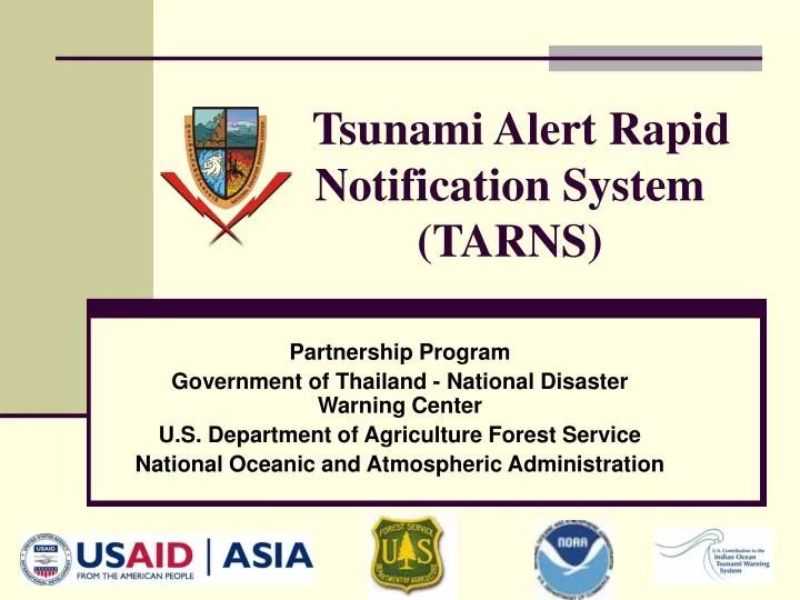 tsunami alert rapid notification system tarns