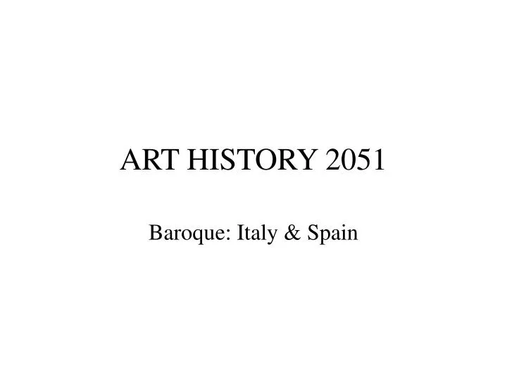 art history 2051