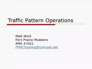 Traffic Pattern Operations