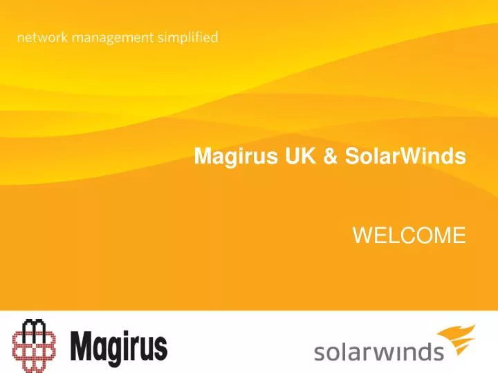 magirus uk solarwinds welcome