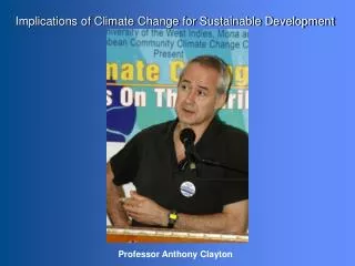 Implications of Climate Change for Sustainable Development