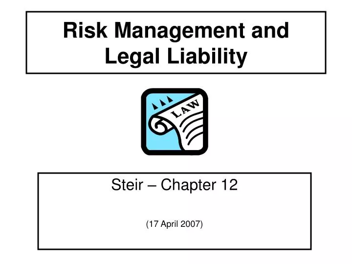 risk management and legal liability