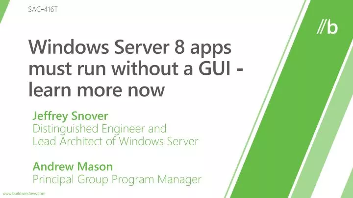 windows server 8 apps must run without a gui learn more now