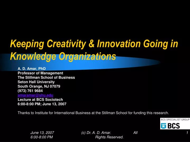 keeping creativity innovation going in knowledge organizations