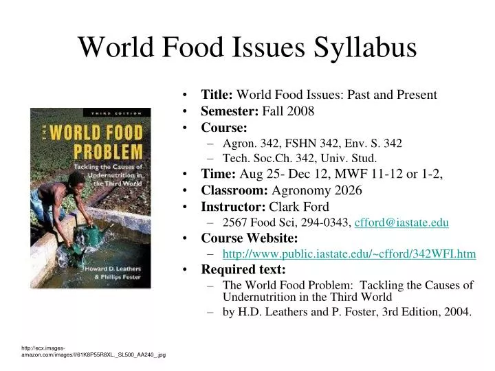 world food issues syllabus