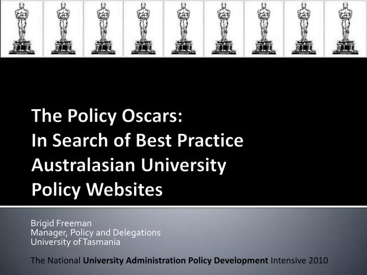 the policy oscars in search of best practice australasian university policy websites