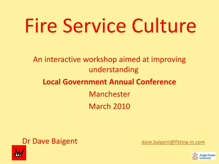 fire service culture