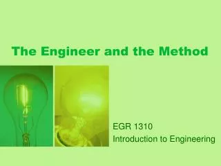 The Engineer and the Method