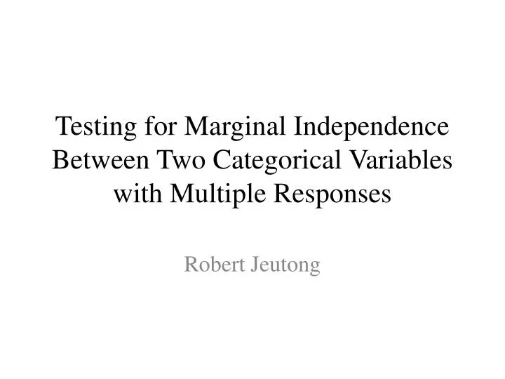 testing for marginal independence between two categorical variables with multiple responses