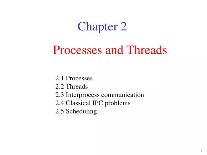 processes and threads