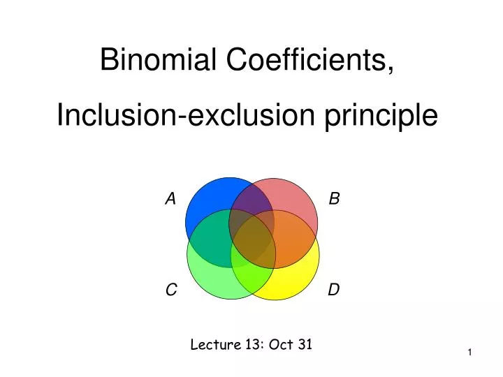 binomial coefficients inclusion exclusion principle