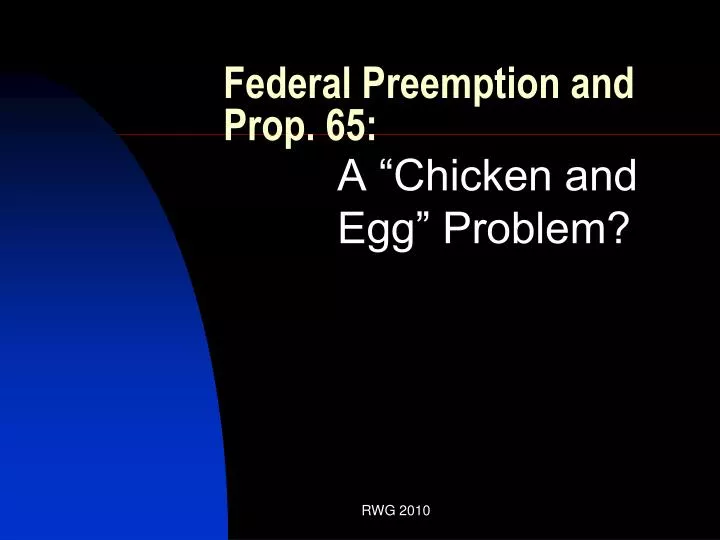 federal preemption and prop 65