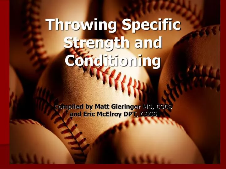 throwing specific strength and conditioning