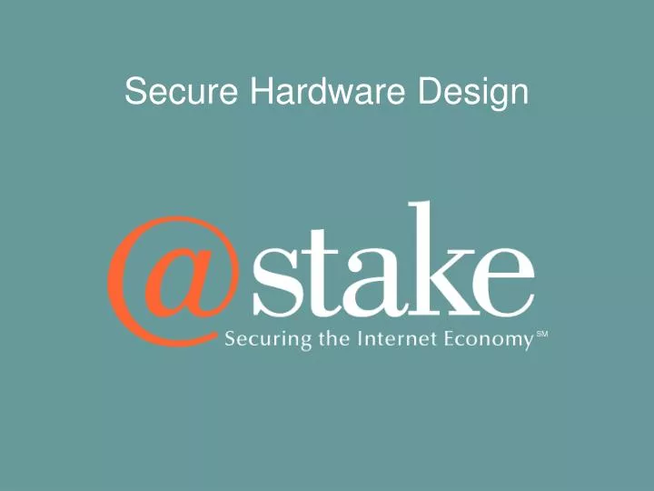 secure hardware design