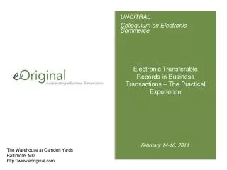 UNCITRAL Colloquium on Electronic Commerce