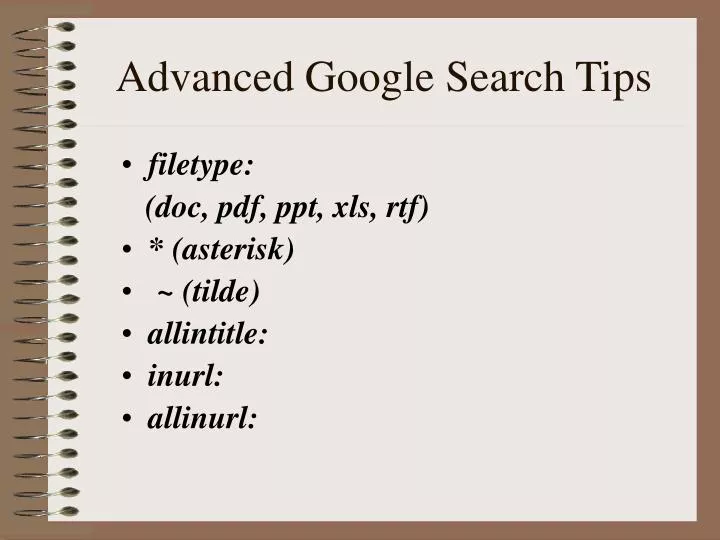 advanced google search tips