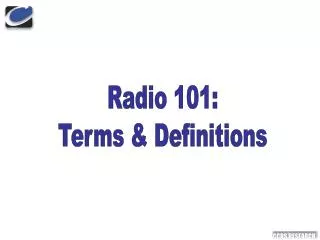 Radio 101: Terms &amp; Definitions