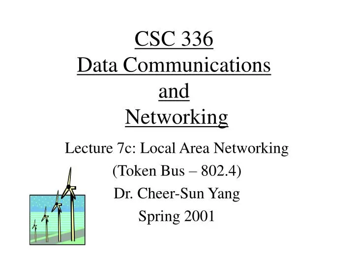 csc 336 data communications and networking