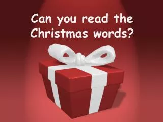 Can you read the Christmas words?