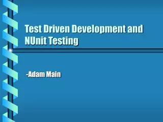 Test Driven Development and NUnit Testing
