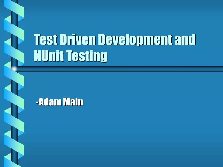test driven development and nunit testing