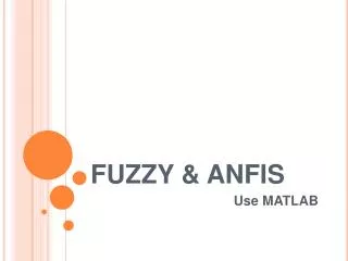 FUZZY &amp; ANFIS