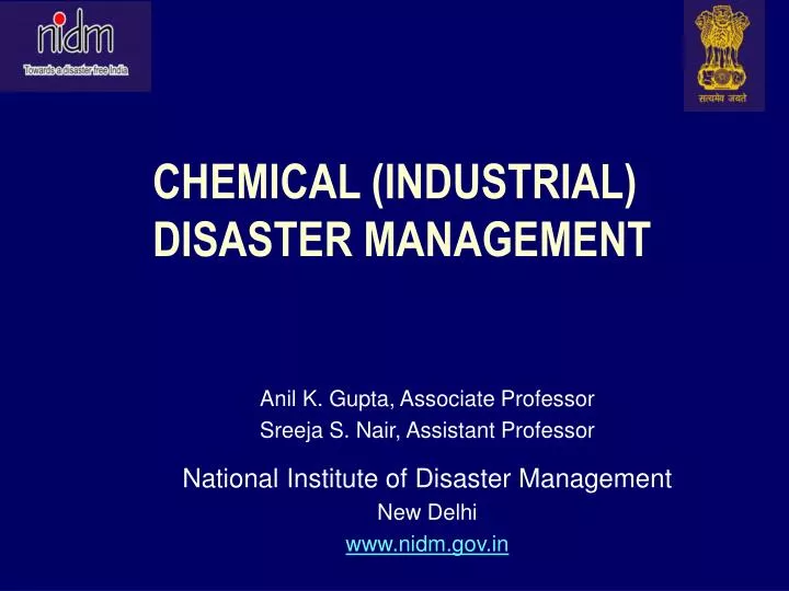 chemical industrial disaster management