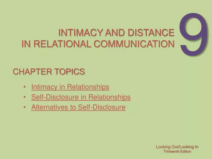 intimacy and distance in relational communication