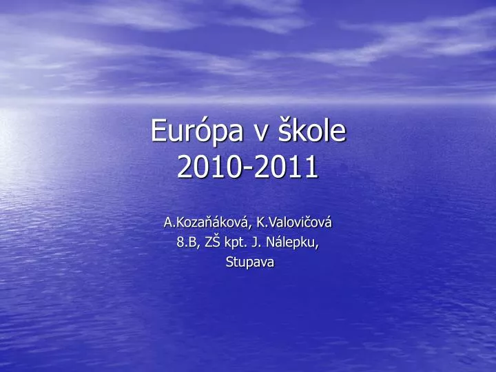eur pa v kole 2010 2011