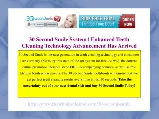 30 Second Smile Toothbrush