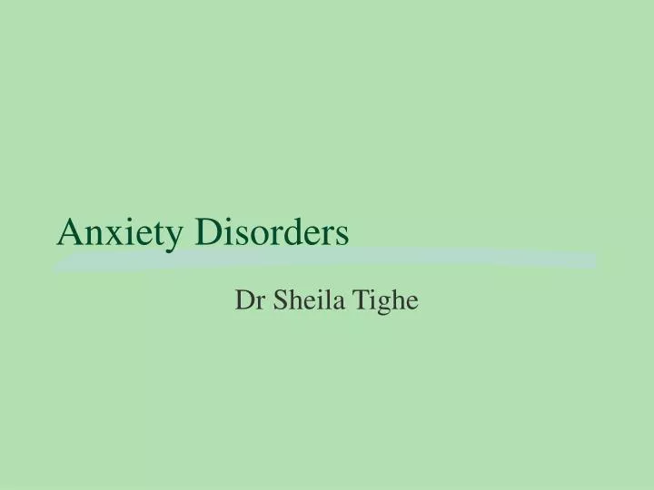 anxiety disorders