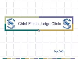 Chief Finish Judge Clinic