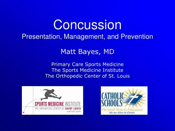 concussion presentation management and prevention