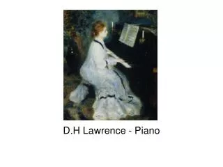 D.H Lawrence - Piano