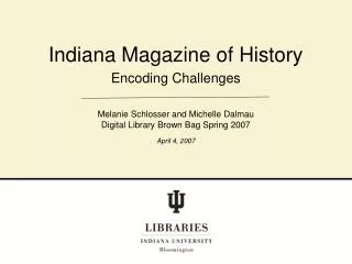 Indiana Magazine of History