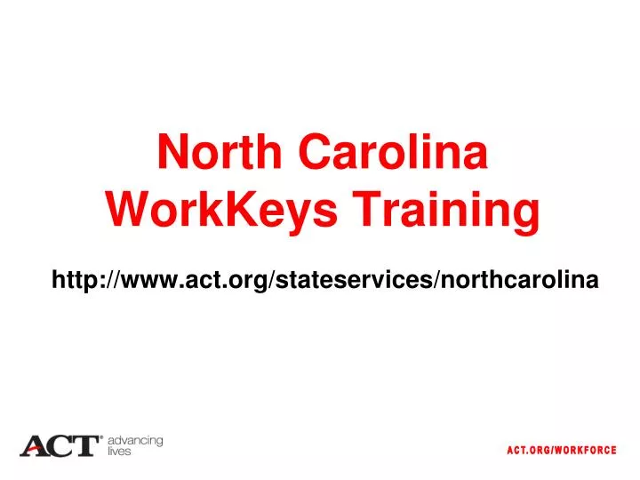 north carolina workkeys training